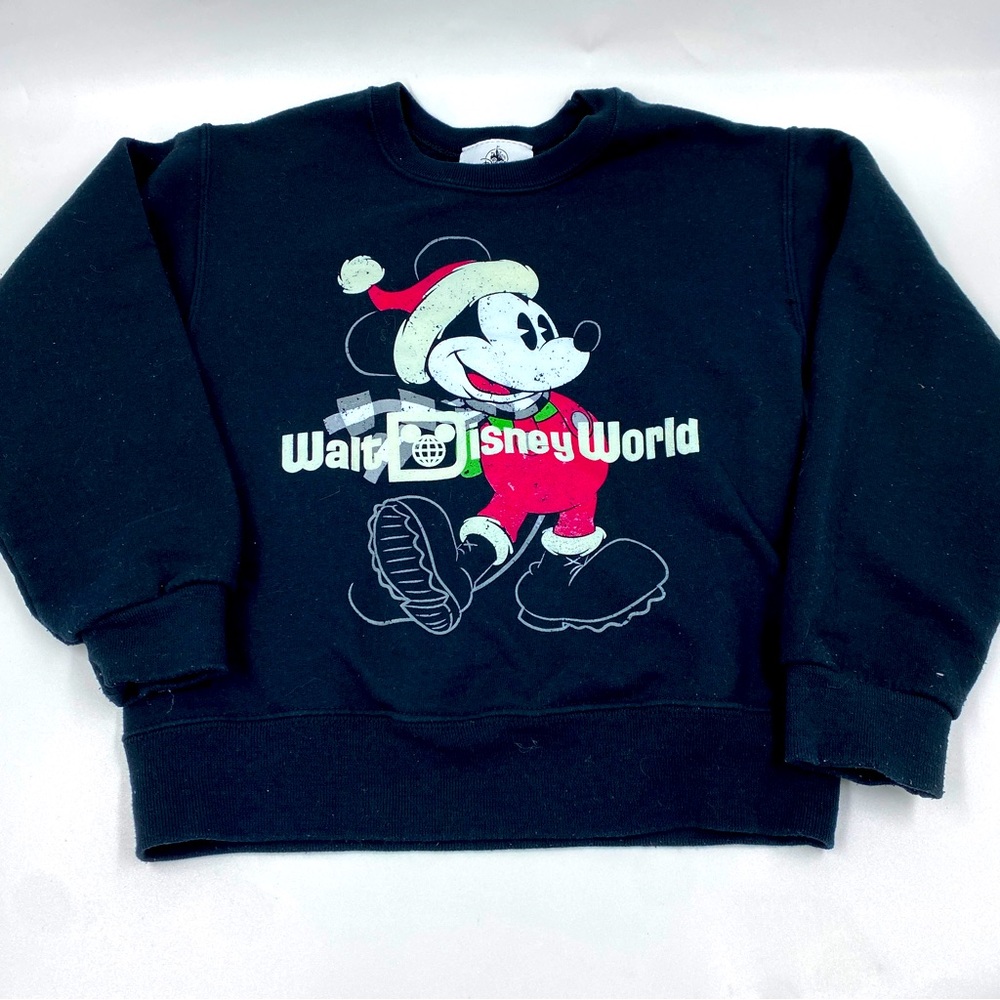 Disney World Parks Holiday Christmas Mickey Mouse Merry Party Santa Sweatshirt S